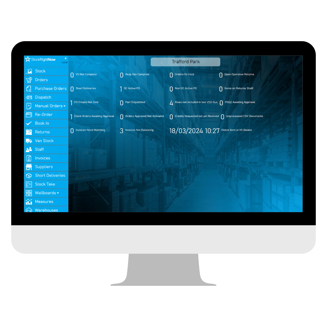Warehouse Management System Screenshot